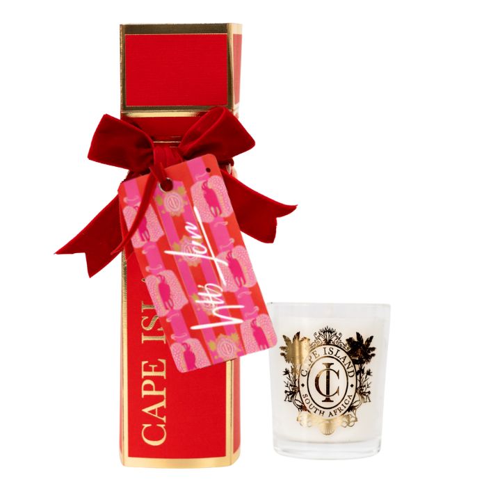 With Love Red Cracker with mini candle