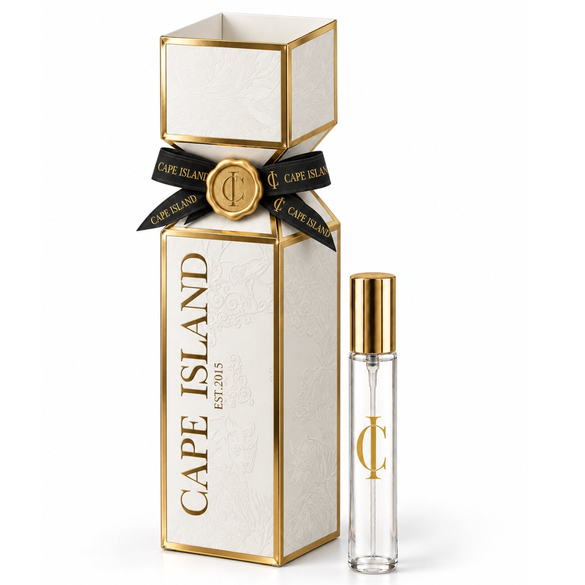 Cape Island White Christmas Cracker with Fragrance Vial