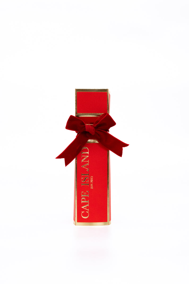 Red Christmas Cracker & mini celebration candle