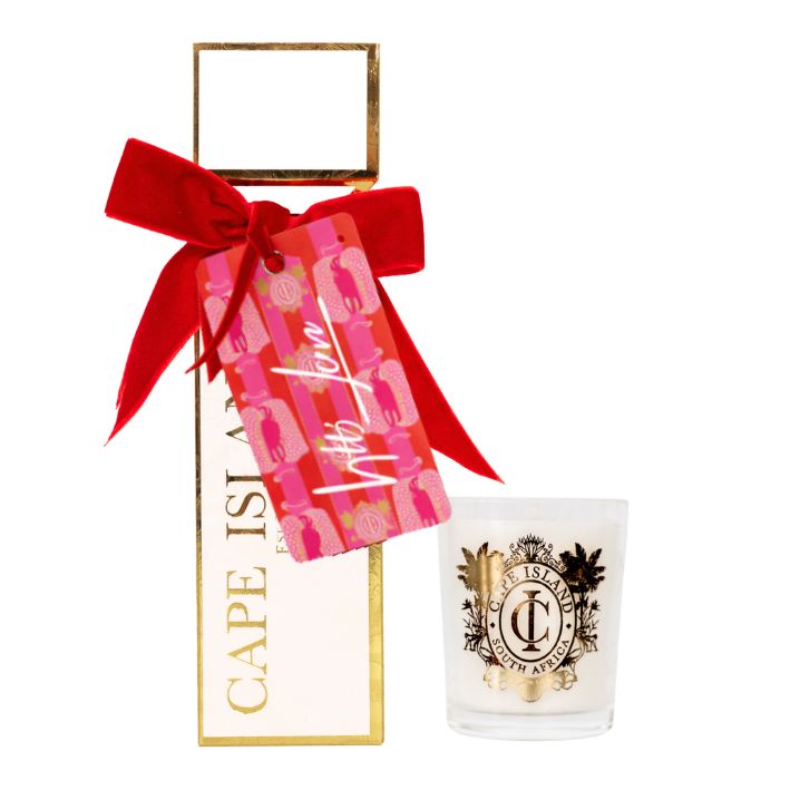 With Love White Cracker with Mini Candle
