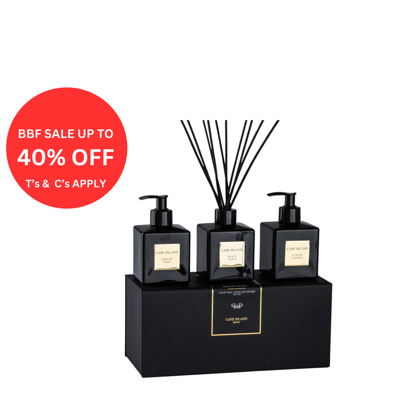 Black Gold Soap, Lotion & Diffuser Boxed Set