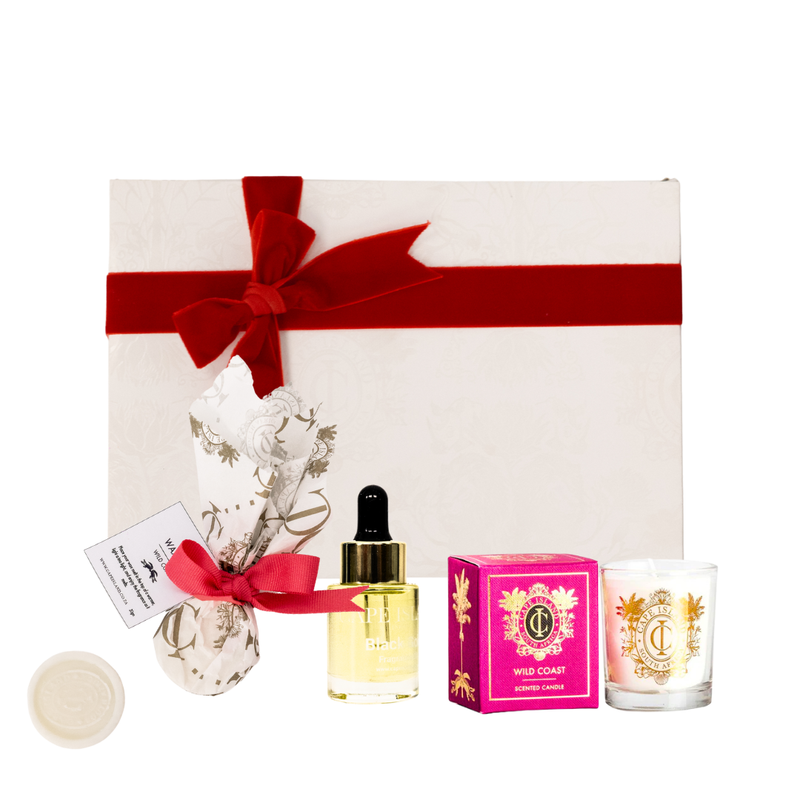 PETIT GIFT: Black Gold Votive candle; Hand Tube 75ml and perfumed wax melt