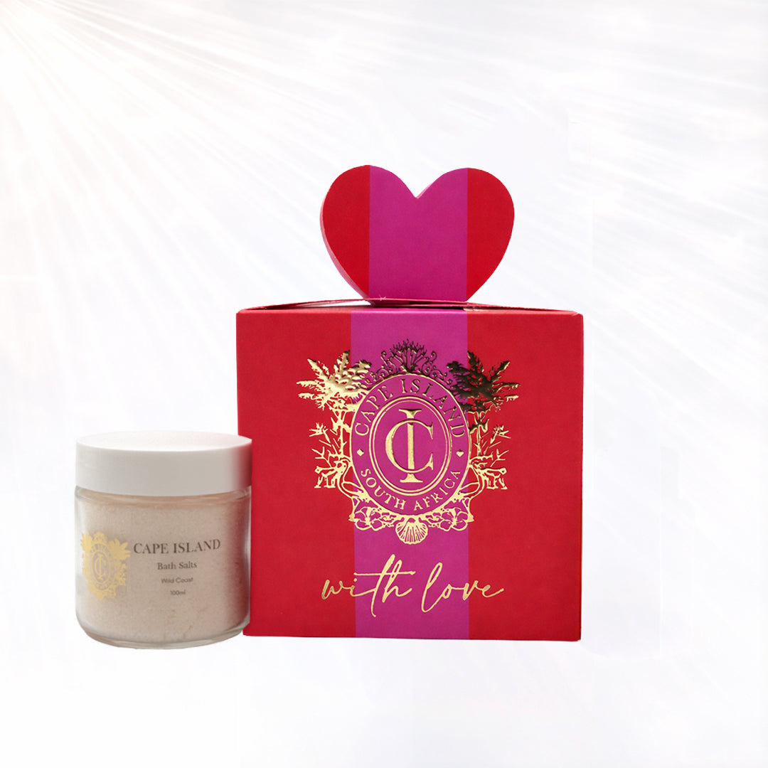 With Love Bath Salts in a 100ml Jar